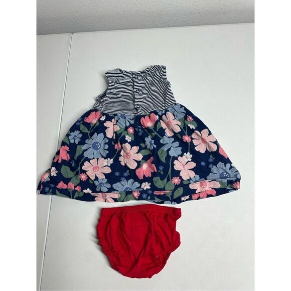 Carter's Girl's Baby Size 9M Floral Pattern Dress and Underpants - Picture 5 of 6